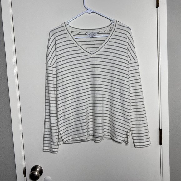 Michael Stars Sweaters - Michael Stars V-Neck Striped Pullover Sweater Women's Size Small